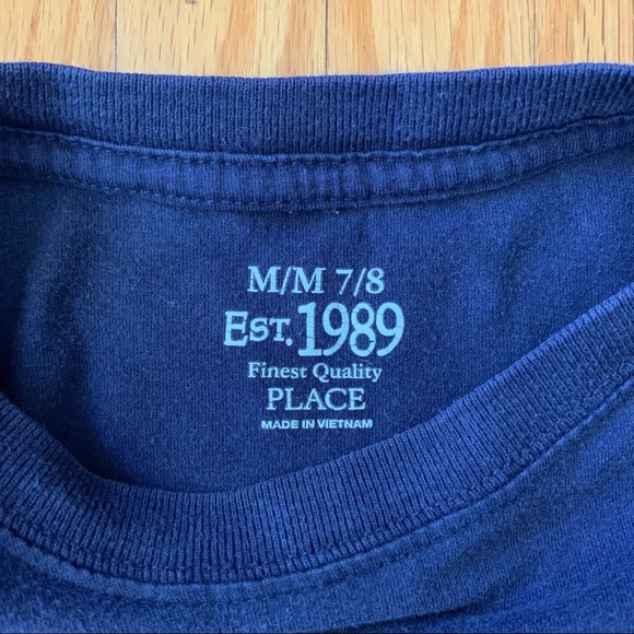 NAVY BLUE LONG SLEEVE SHIRT KIDS - Picture 2 of 4